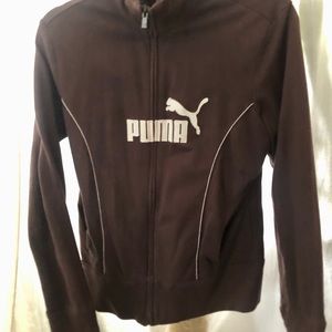 SOLD! Not for sale. Puma brown zipper jacket